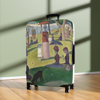 Art Style Luggage Cover for Travel Lovers, Customizable Suitcase Protector, Travel Accessories, Vacation Gift, Personalized Luggage Wrap