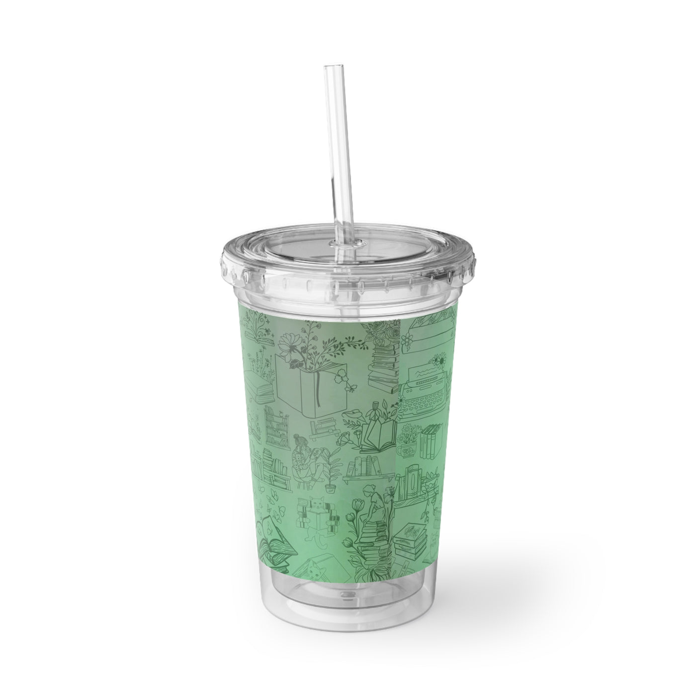 Cup: Bookish Design Acrylic Cup