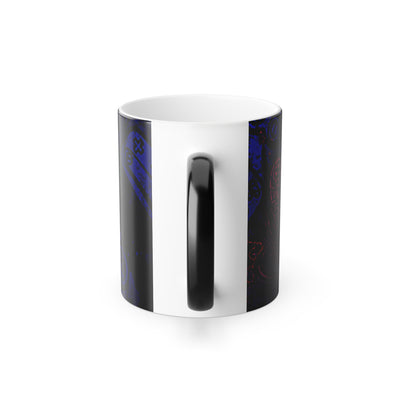 Mug: Dark Gamer Retro Gamer Design Color Morphing Mug, 11oz