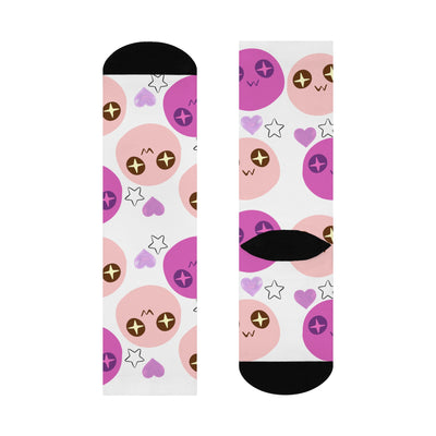 Crew Socks: Cutesy Heart Design