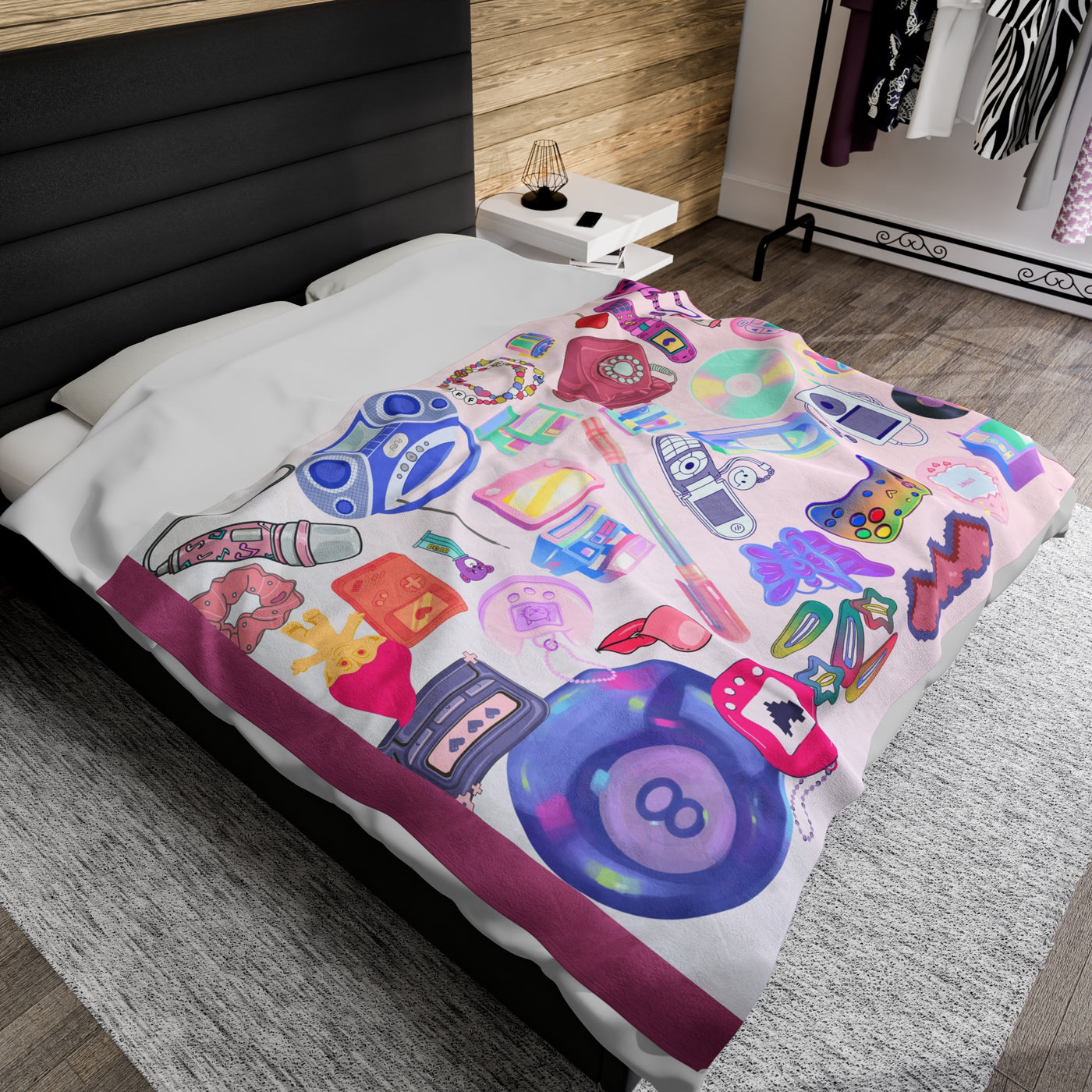 Blanket: Retro Tech Velveteen Plush Blanket