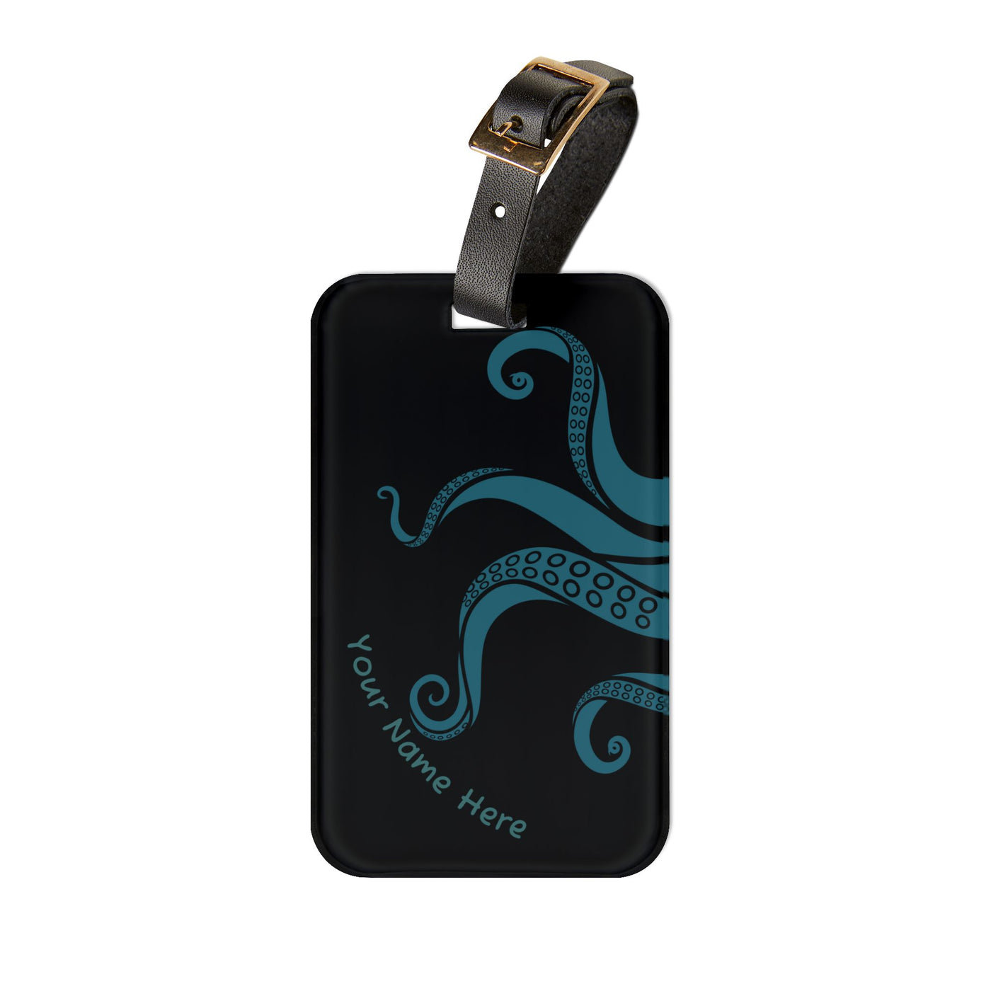 Luggage Tag: Personalized Kraken, Travel Gift, Custom Name Tag, Beach Vacation Accessory, Ocean Lover Essentials