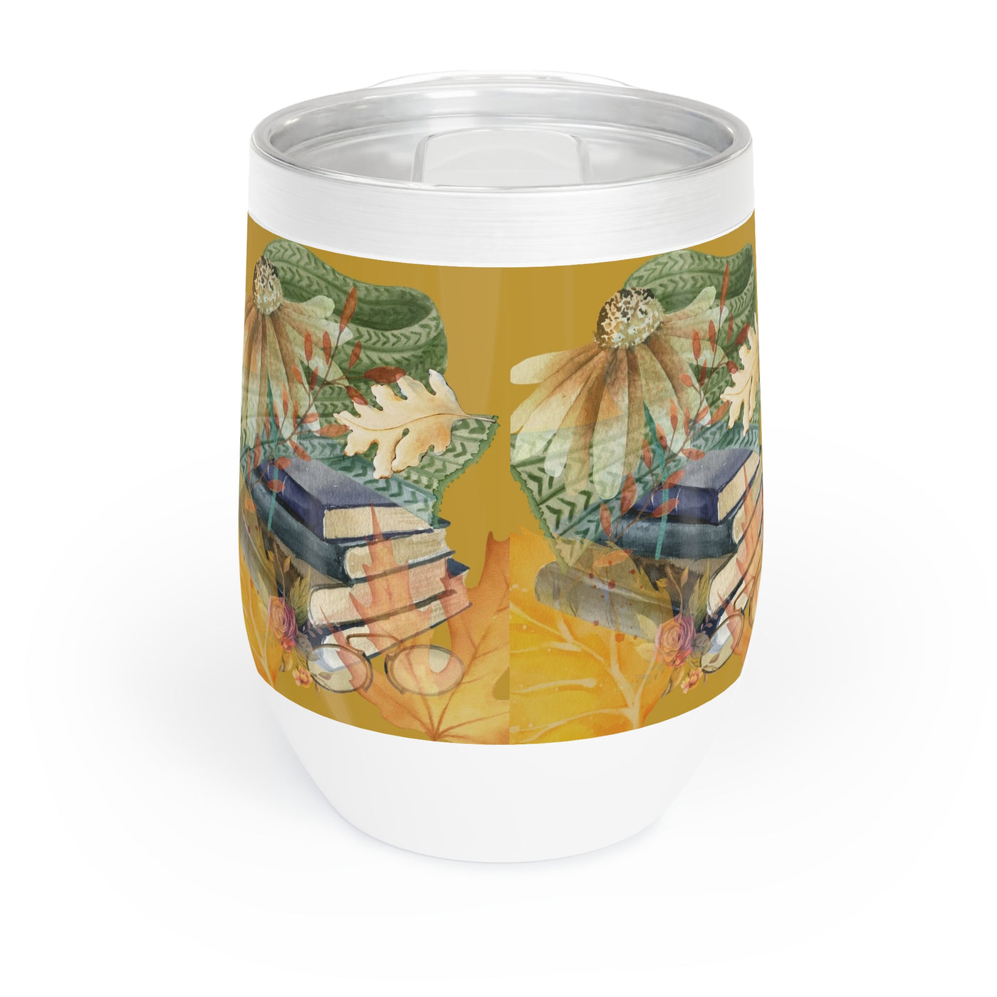 Wine Tumbler: Cozy Autumn Vibes for Book Lovers