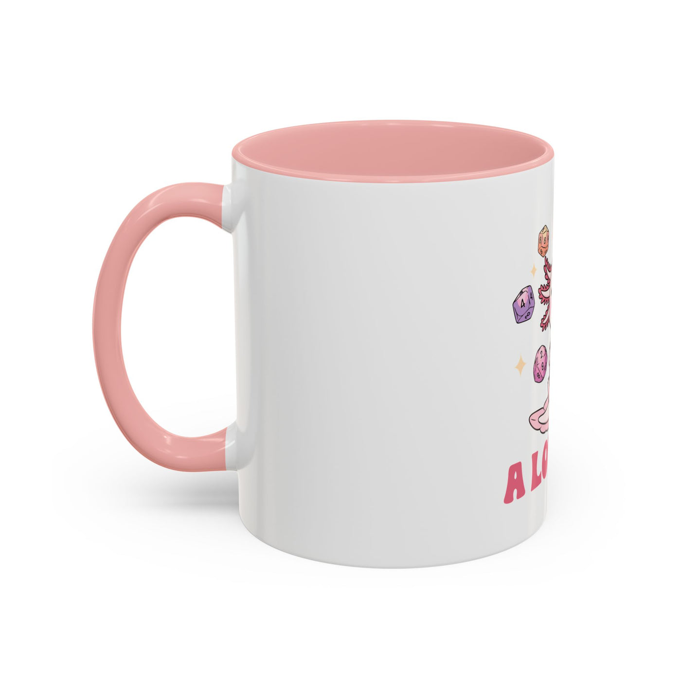 Mug: Cute Axolotl Dice Coffee Mug - Perfect for Gamers, D&D Lovers, Gifts, & Collectibles