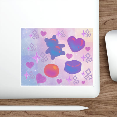 Die Cut Stickers: Purple Gummy Gummy Design
