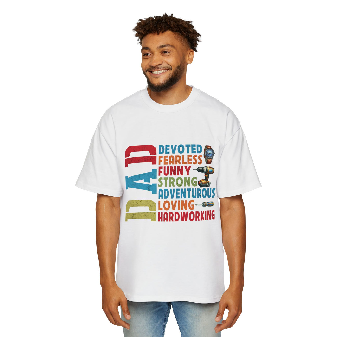Dad Appreciation Heavy Oversized Tee, Gifts for Father's Day, Funny Dad Shirt, Casual Wear, Birthday Gift for Dad