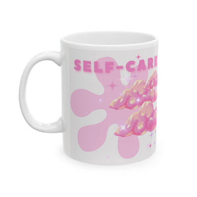 Mug: Self-Care Pink Cloud Ceramic Mug