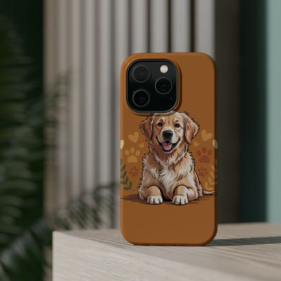 Dog Lover Magnetic Phone Case, Cute Pet Cases for iPhone, Dog-themed Phone Covers, Golden Retriever Case, Gifts for Dog Owners