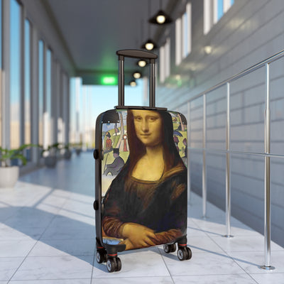 Suitcase: Designer Luggage Limited Edition Artistic Mona Lisa Collage
