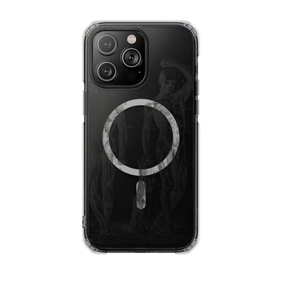Phone Case:  Subtle Antique Skeletons Magnetic Clear Impact Case for iPhone