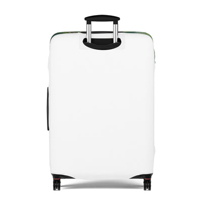 Art Style Luggage Cover for Travel Lovers, Customizable Suitcase Protector, Travel Accessories, Vacation Gift, Personalized Luggage Wrap
