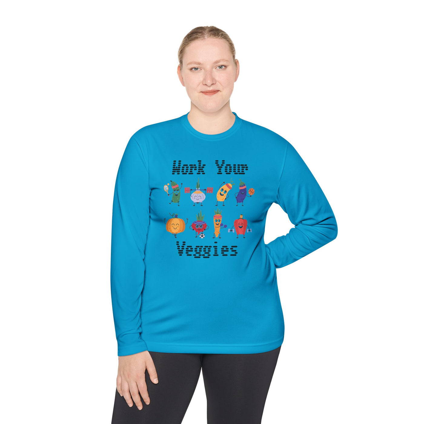 T-Shirt: Work Your Veggies - Lightweight Long Sleeve Tee