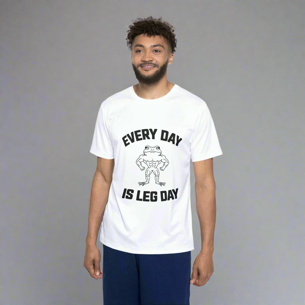 Tank Tops: Frog Fitness - Every Day is Leg Day Sports Jersey for Fitness Enthusiasts