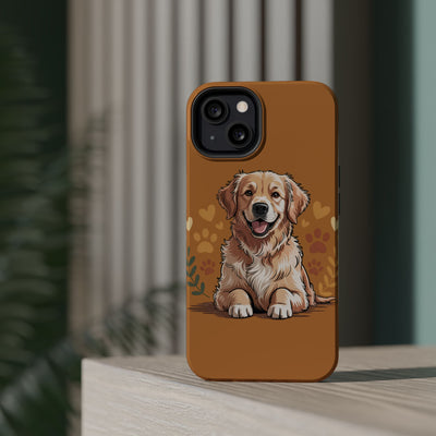Dog Lover Magnetic Phone Case, Cute Pet Cases for iPhone, Dog-themed Phone Covers, Golden Retriever Case, Gifts for Dog Owners