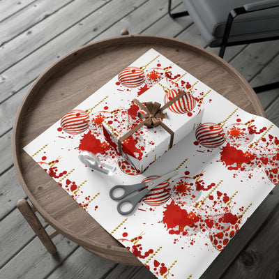 Wrapping Paper: Bloody Baubles | Holiday Crime Theme