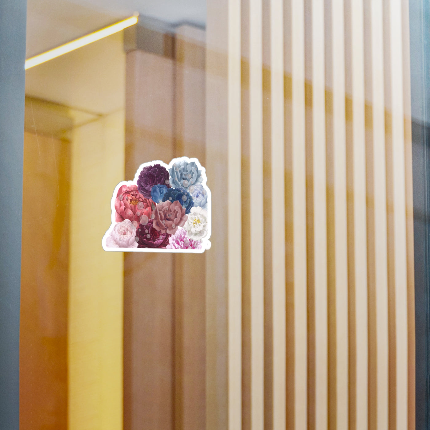 Kiss Cut Stickers: Peonies with Pearls