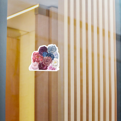 Kiss Cut Stickers: Peonies with Pearls