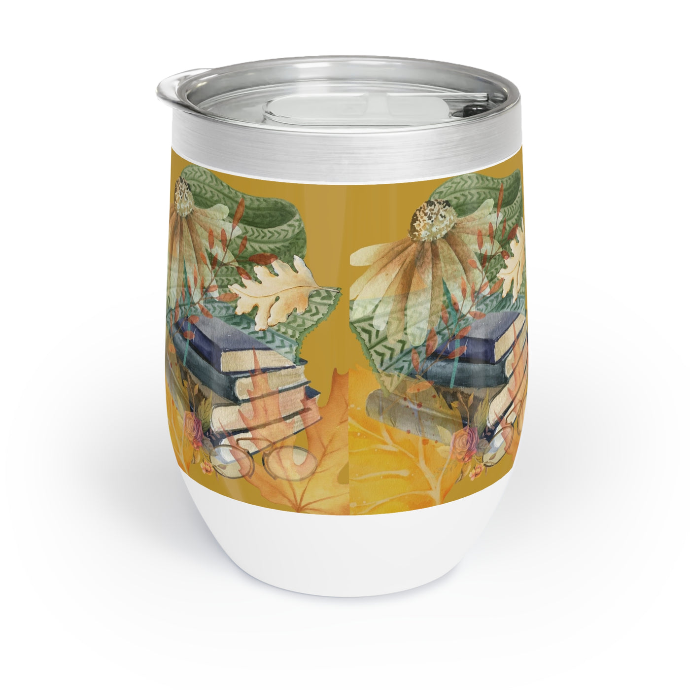 Wine Tumbler: Cozy Autumn Vibes for Book Lovers