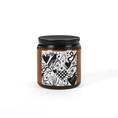 Jar Candle: Black Hearts | Inky Funk Design