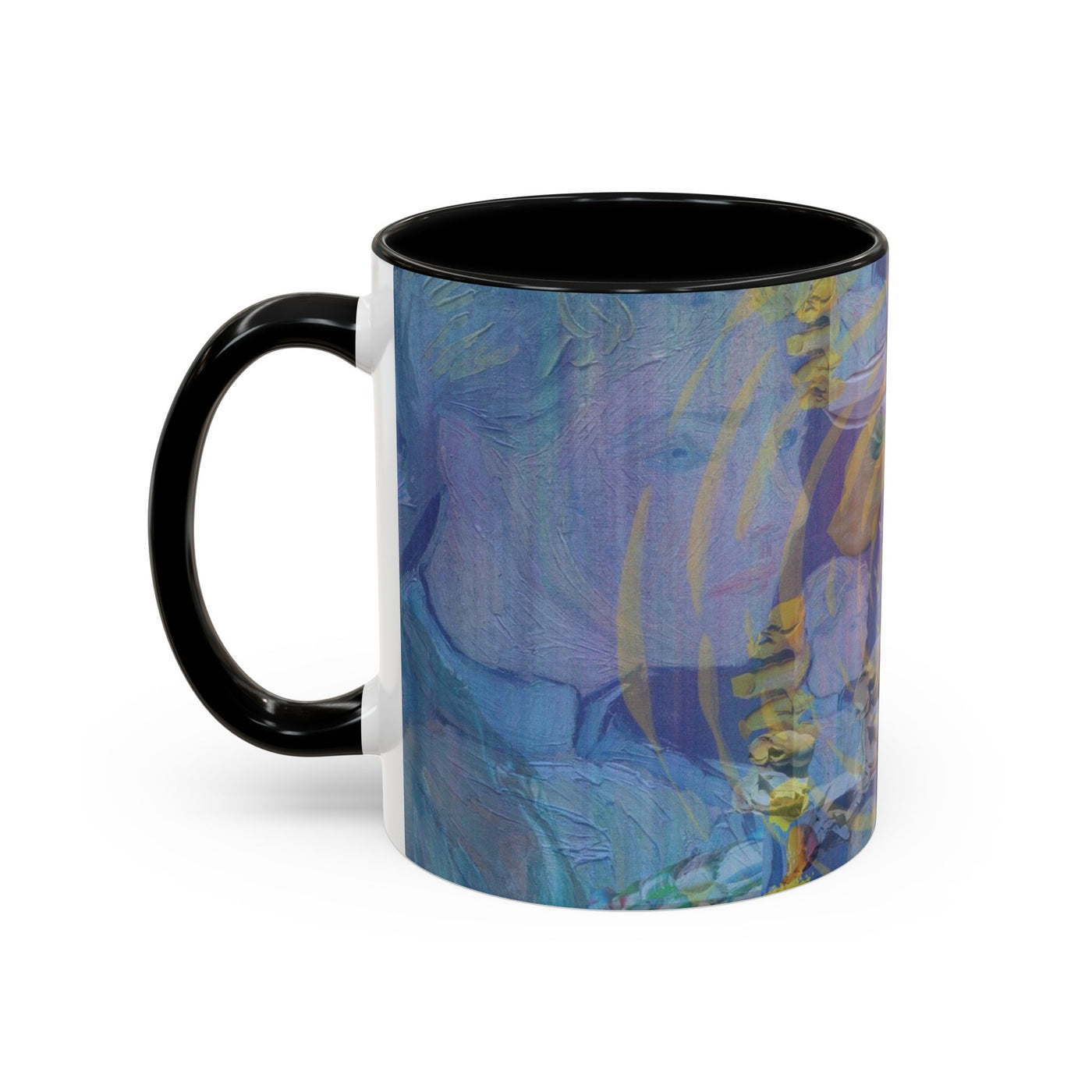 Mug: Fine Art Painterly mug | Blue and Yellow