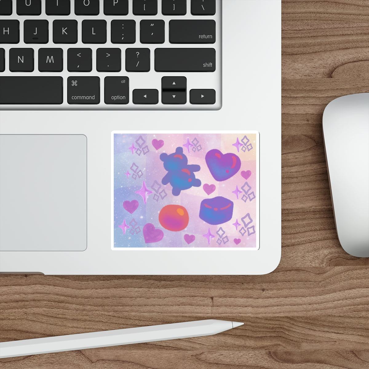Die Cut Stickers: Purple Gummy Gummy Design
