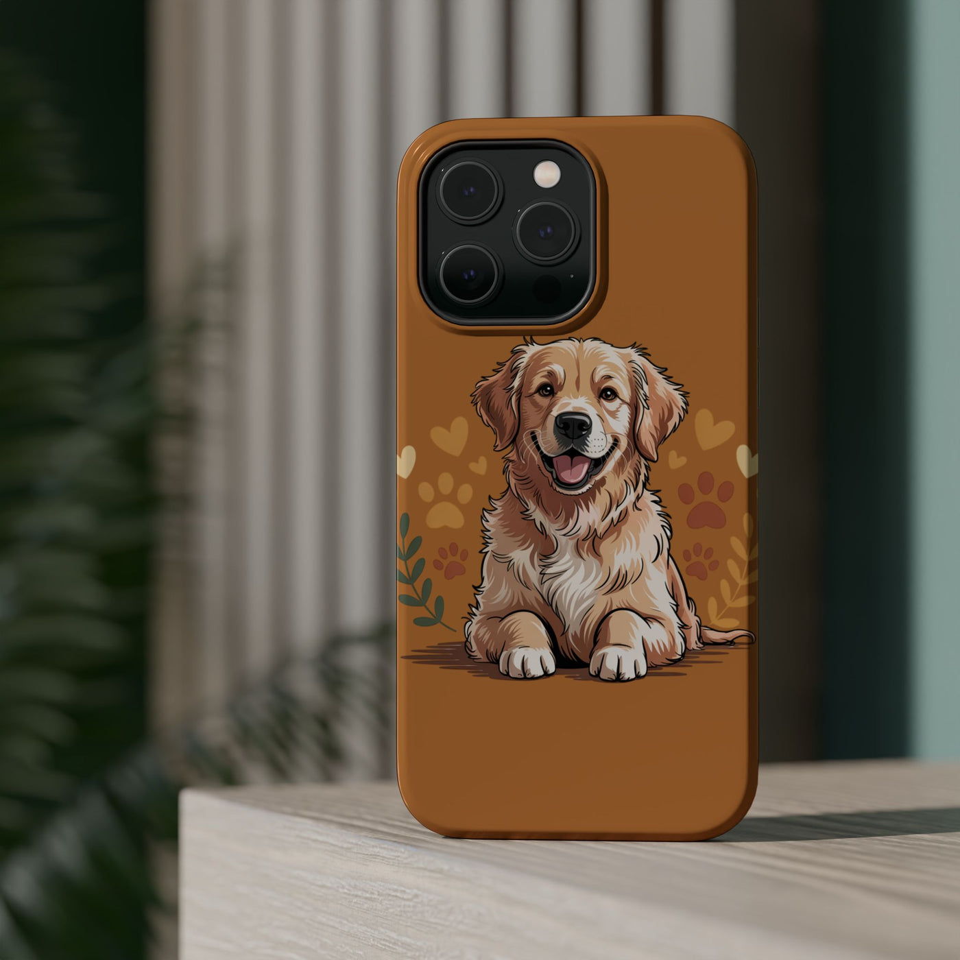 Dog Lover Magnetic Phone Case, Cute Pet Cases for iPhone, Dog-themed Phone Covers, Golden Retriever Case, Gifts for Dog Owners