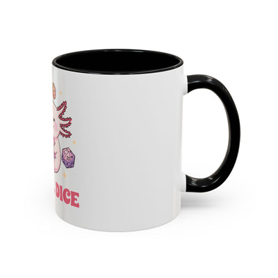 Mug: Cute Axolotl Dice Coffee Mug - Perfect for Gamers, D&D Lovers, Gifts, & Collectibles