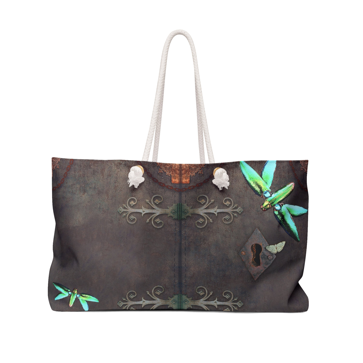 Weekender Bag: I'm an Open Book | Vintage inspired Design | with Dragonfly