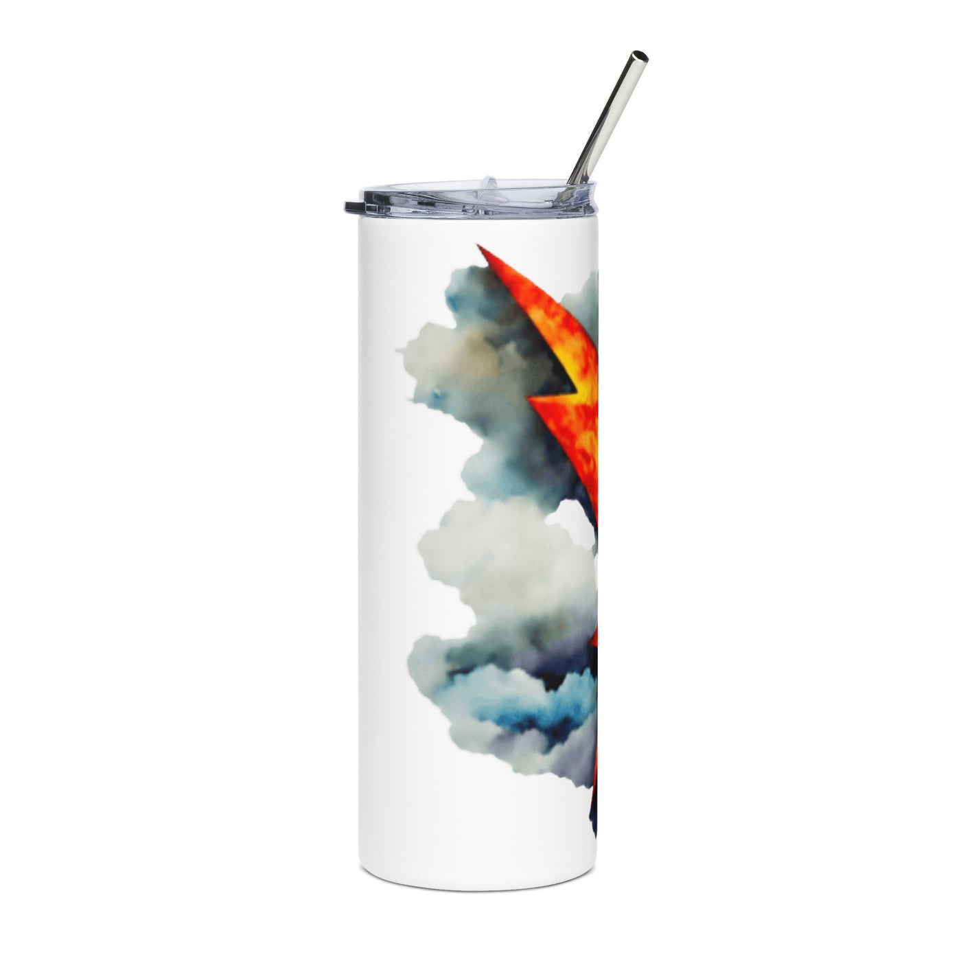 Tumbler: Bold Lightning Bolt Stainless Steel Tumbler, 20oz | Travel Mug, Gift for Superhero Fans