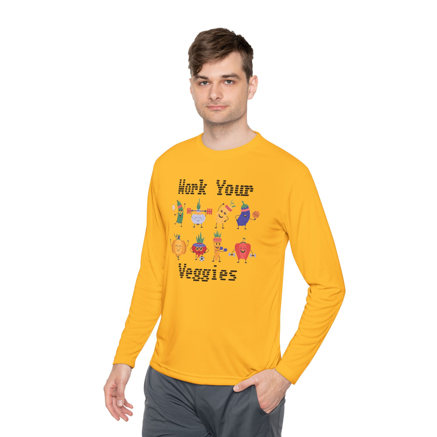 T-Shirt: Work Your Veggies - Lightweight Long Sleeve Tee