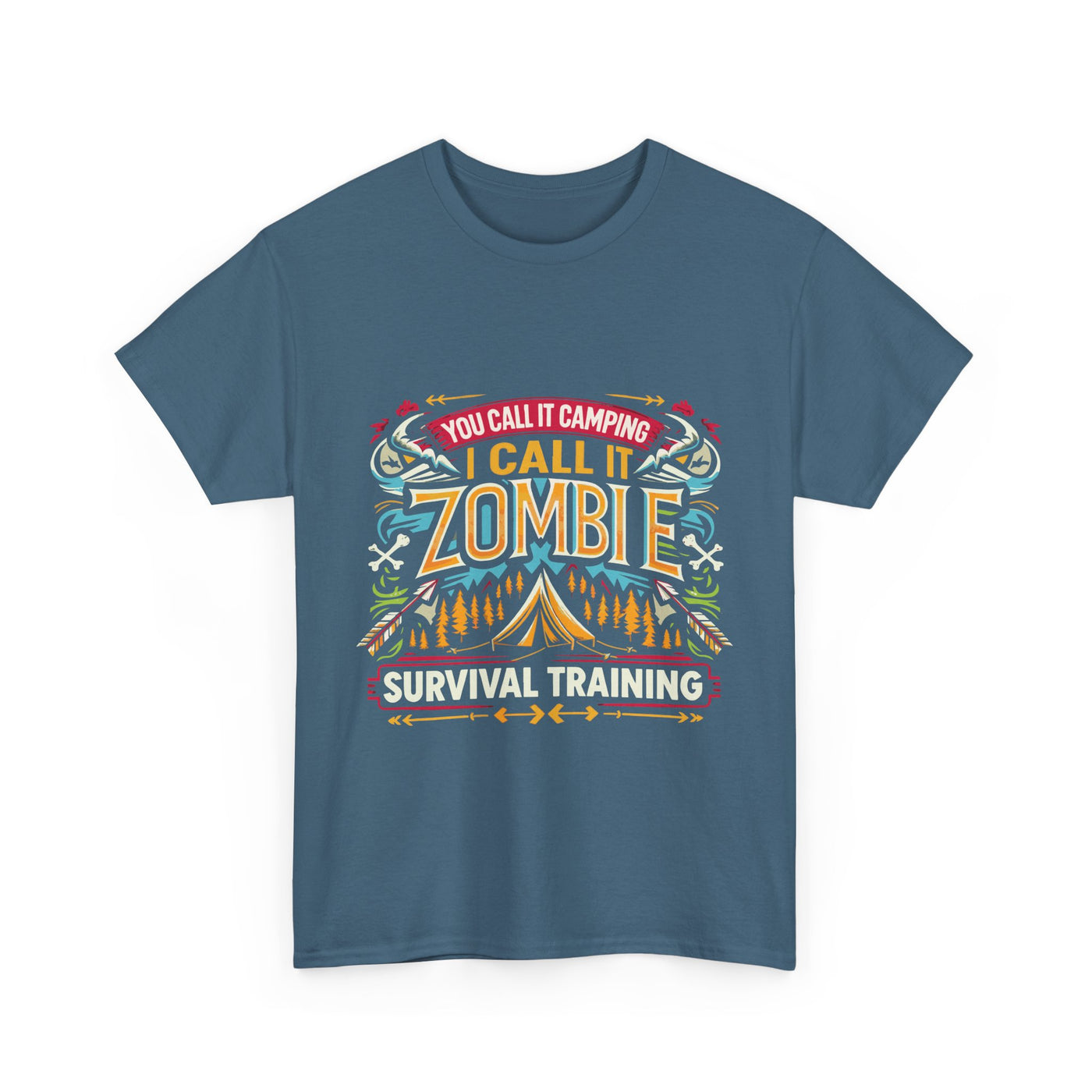 T-Shirt: Zombie Survival Training Unisex Heavy Cotton Tee