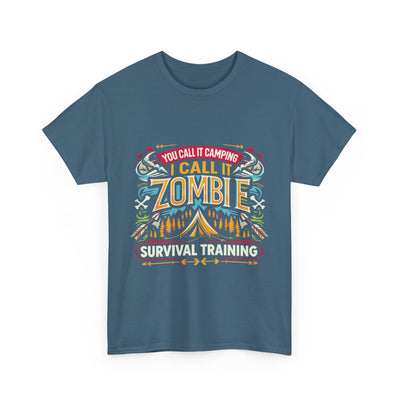 T-Shirt: Zombie Survival Training Unisex Heavy Cotton Tee