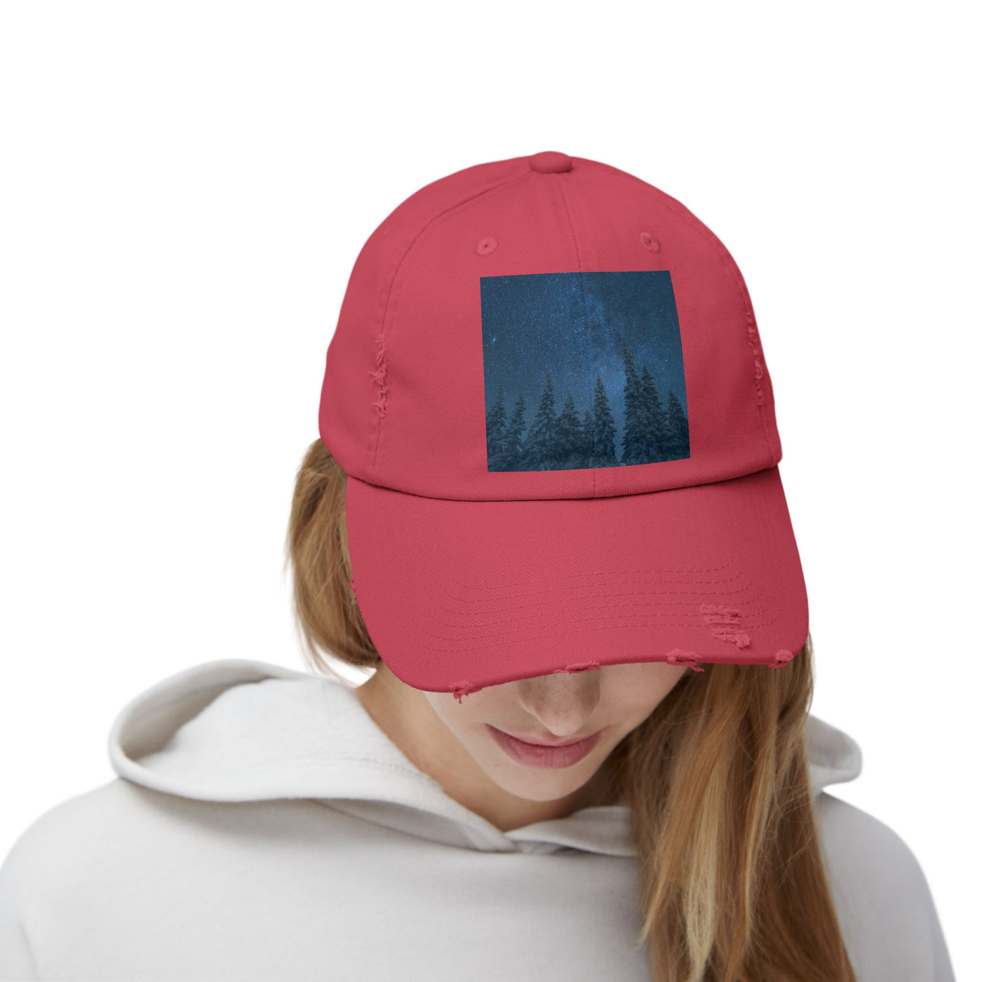 Cap: Night Sky Forest Design | Distressed