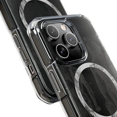 Phone Case:  Subtle Antique Skeletons Magnetic Clear Impact Case for iPhone