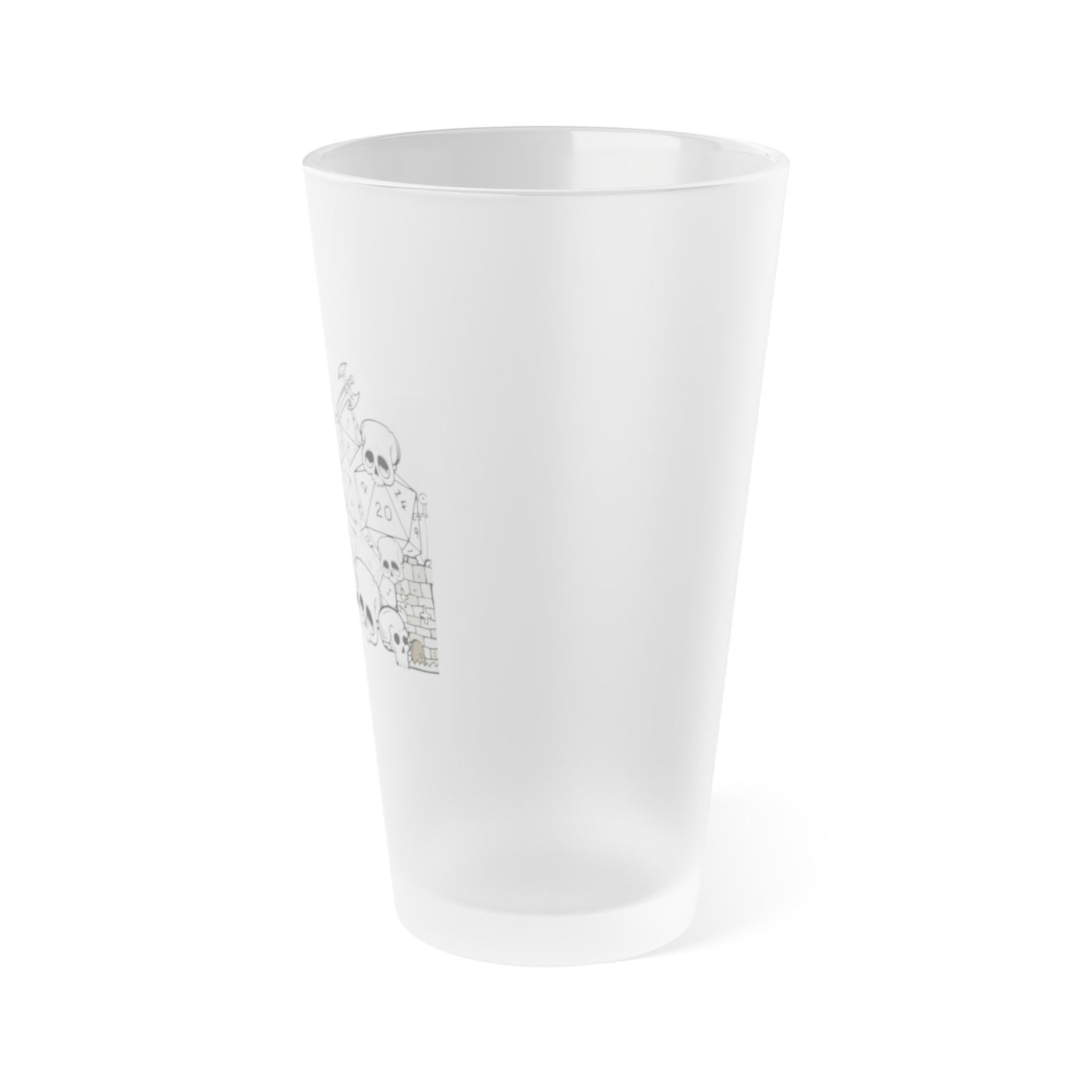 Pint Glass: DnD with your mates | Frosted | Gamers