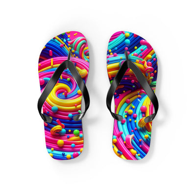 Flip Flops: Vibrant Color Sprinkle Design