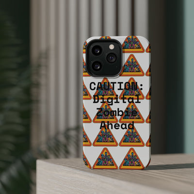 Phone Case: Caution: Digital Zombie Ahead Phone Case | Quirky Smartphone Protection, Unique Gift, Trendy Accessory, Fun Design, Geeky Style