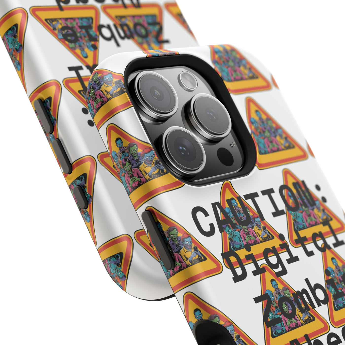Phone Case: Caution: Digital Zombie Ahead Phone Case | Quirky Smartphone Protection, Unique Gift, Trendy Accessory, Fun Design, Geeky Style