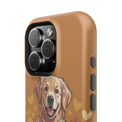 Dog Lover Magnetic Phone Case, Cute Pet Cases for iPhone, Dog-themed Phone Covers, Golden Retriever Case, Gifts for Dog Owners