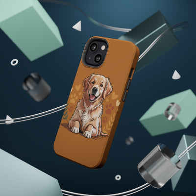 Dog Lover Magnetic Phone Case, Cute Pet Cases for iPhone, Dog-themed Phone Covers, Golden Retriever Case, Gifts for Dog Owners