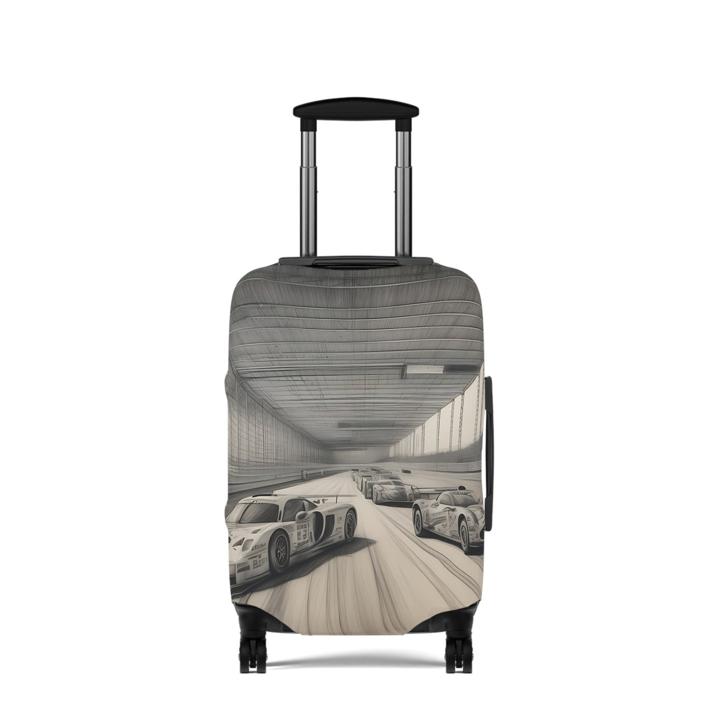 Luggage Cover: Racing-Themed Luggage Cover, Travel Accessory for Car Lovers, Personalized Suitcase Protector, Perfect Gift for Travelers