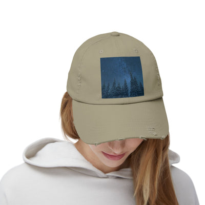 Cap: Night Sky Forest Design | Distressed