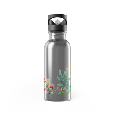 Floral Stainless Steel Water Bottle With Straw - 20oz Eco-Friendly Drinkware