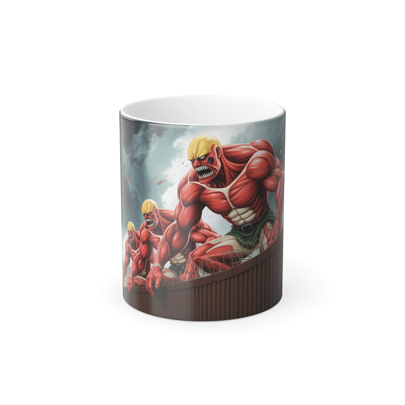 Mug: Attack on Titan-Inspired Border Wall - Perfect Gift for Anime Lovers, Hot Beverage Mug, Transforming Coffee Cup, Personalized Aesthetic Drinkware