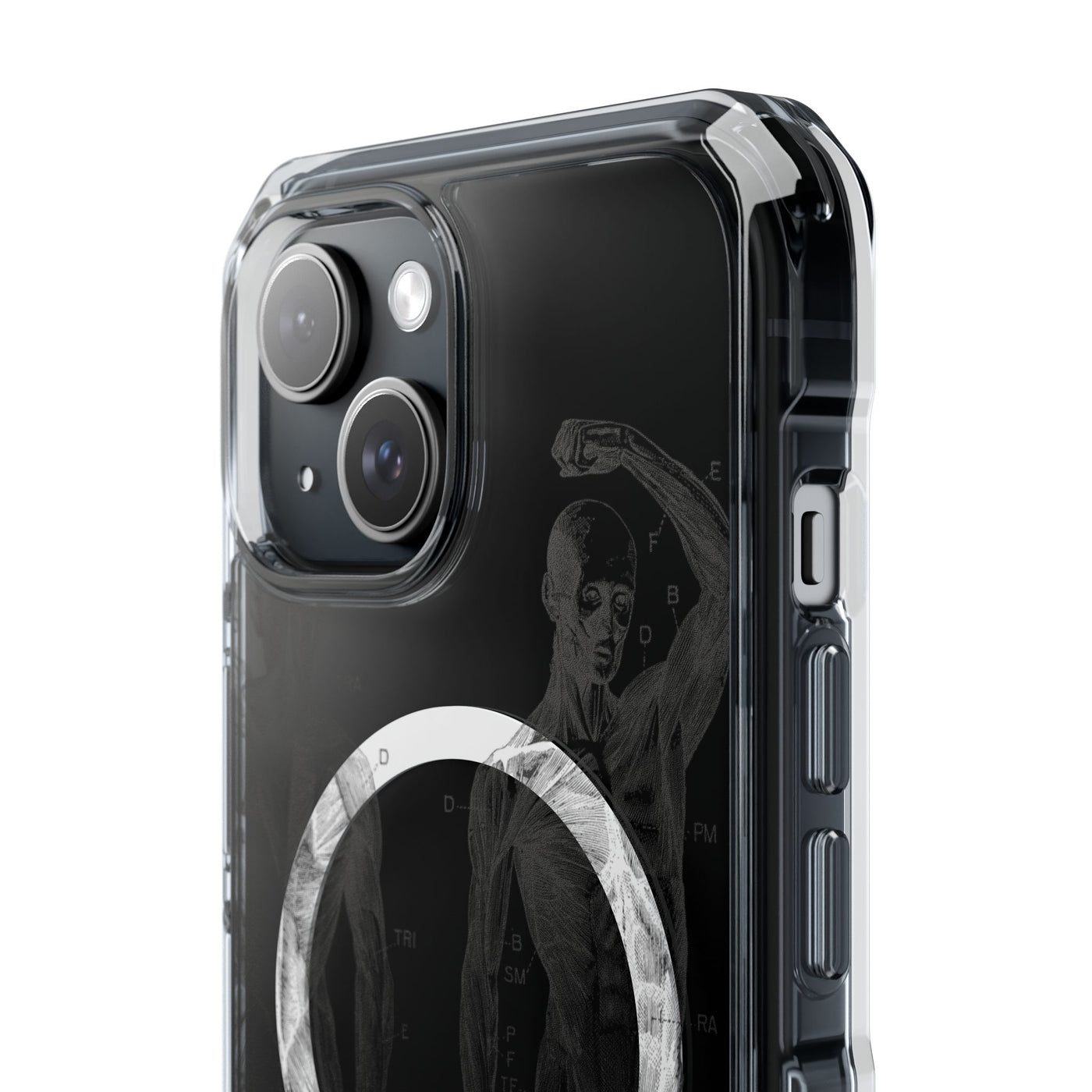 Phone Case:  Subtle Antique Skeletons Magnetic Clear Impact Case for iPhone