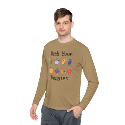 T-Shirt: Work Your Veggies - Lightweight Long Sleeve Tee