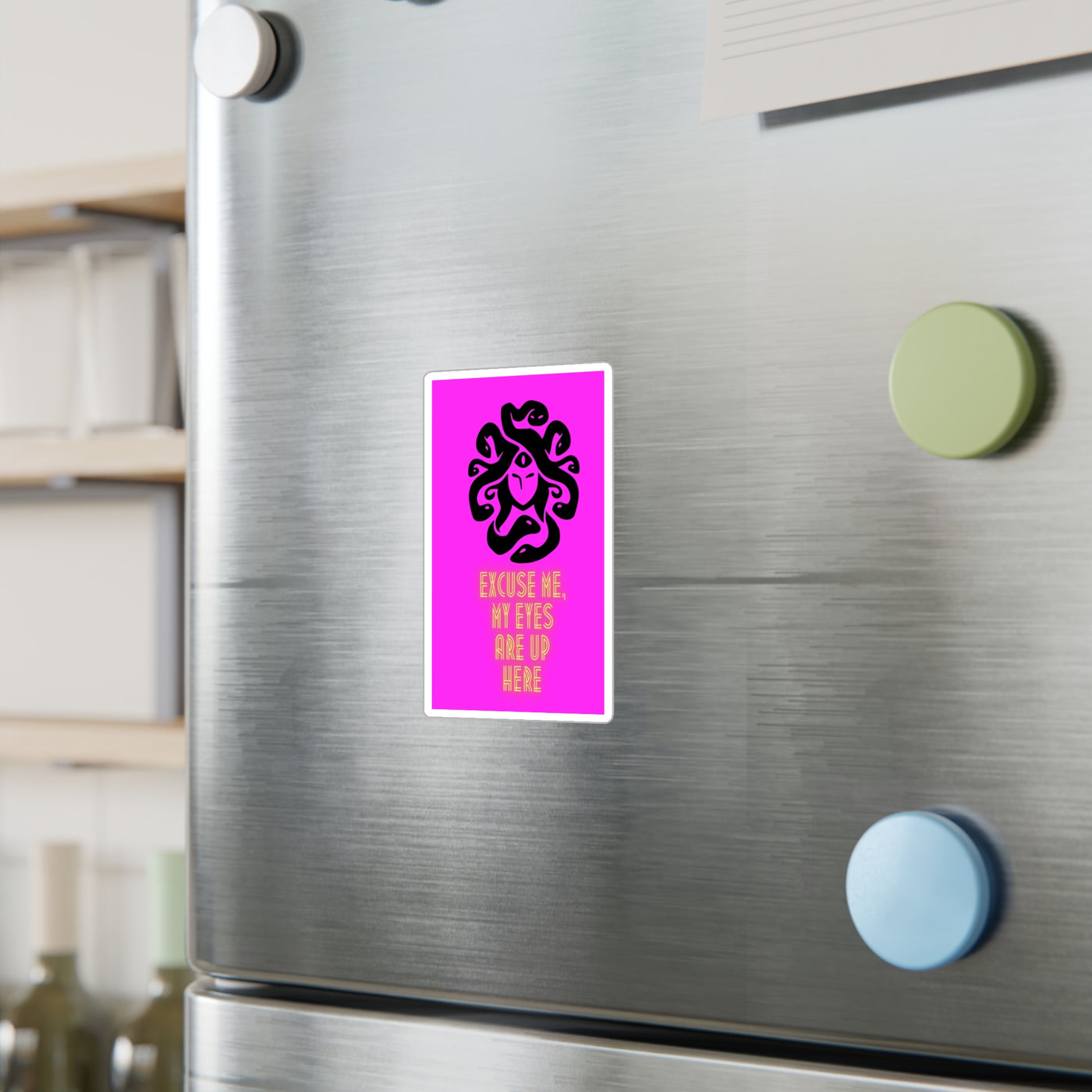 Kiss-Cut Vinyl Sticker: Medusa | Excuse Me, My Eyes Are Up Here