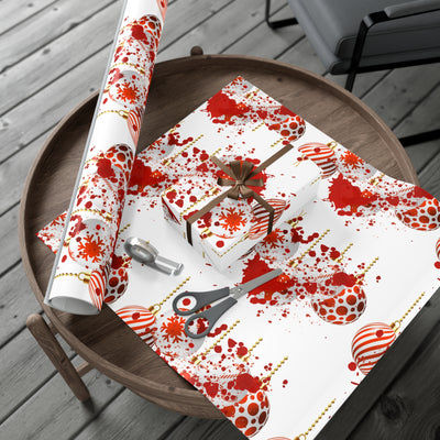 Wrapping Paper: Bloody Baubles | Holiday Crime Theme