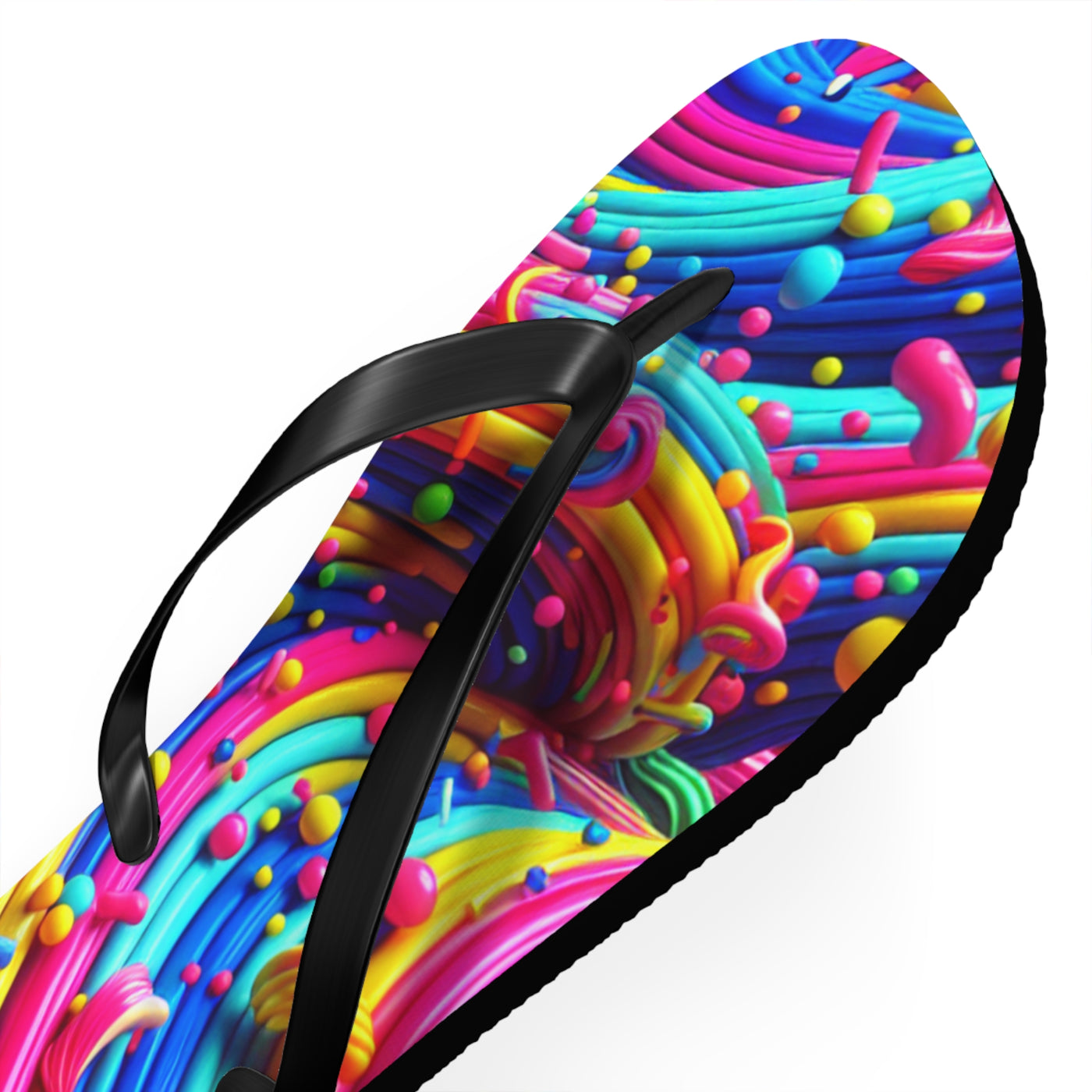 Flip Flops: Vibrant Color Sprinkle Design