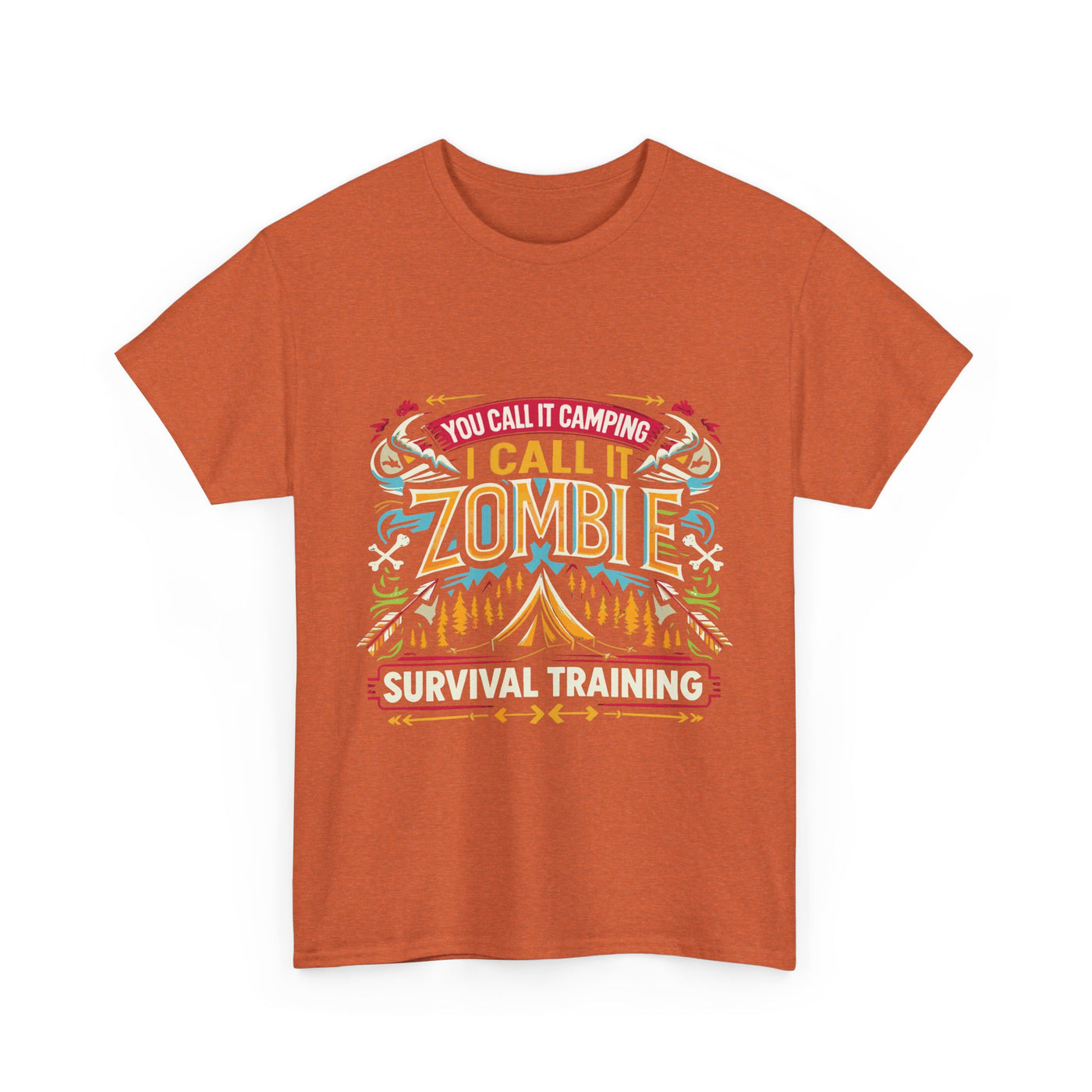 T-Shirt: Zombie Survival Training Unisex Heavy Cotton Tee